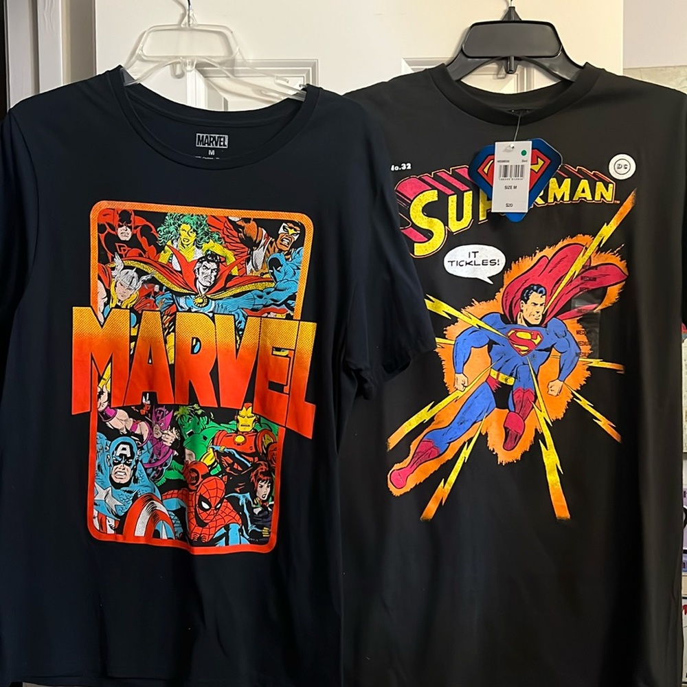 MARVEL AND DC t shirts- medium